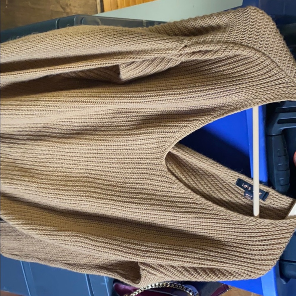 Semi open back sweater
